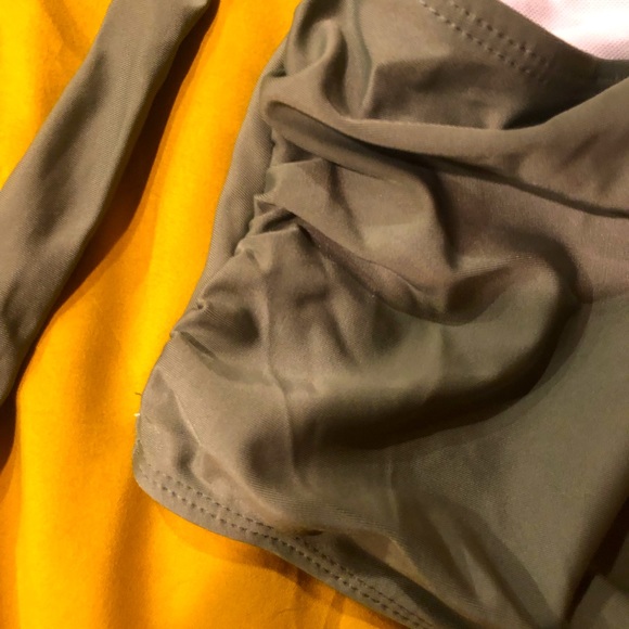 Never worn light army green wrap too bikini. - Picture 3 of 3